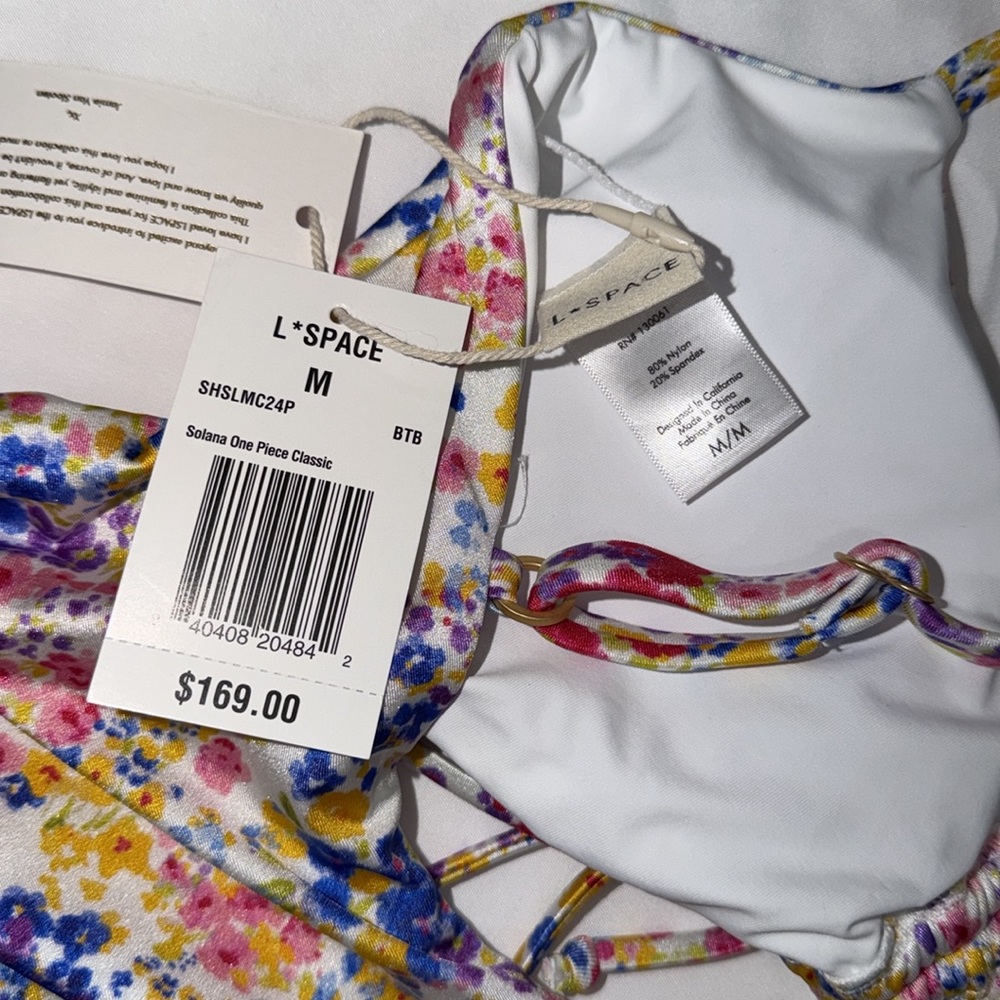 LSPACE x JVS Printed Solana One Piece Swimsuit, M - Picture 10 of 10